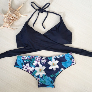 Bandage push up kupaći kostim cvjetnog uzorka