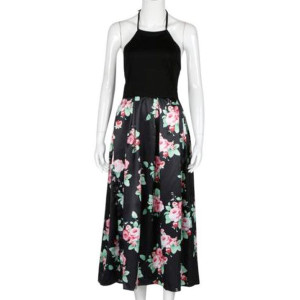 Midi cvjetna haljina otvorenih leđa