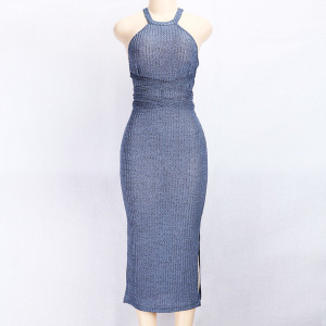 Midi uska pencil haljina ukriženih leđa