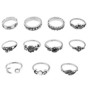 Set od 11 etno mini prstenova