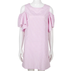 Mini šift haljina otvorenih ramena sa zvono rukavima