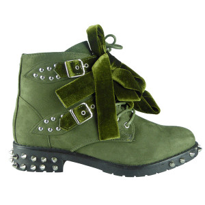 Vojničke čizme s mašnom i zakovicama