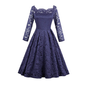 Vintage midi tutu čipkana haljina