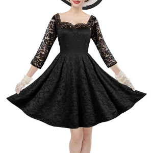 Vintage midi tutu čipkana haljina veličina XL