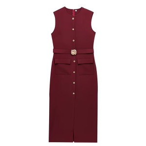 Haljina olovka kroja s remenom 2 boje  "limitirana kolekcija"