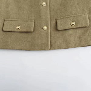 Kratki reljefasti blazer s ukrasnom dugmadi 6 boja