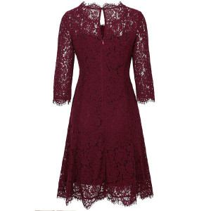 Čipkana večernja haljina 3/4 rukava