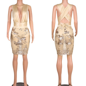 Mini transparentna haljina sa šljokicama