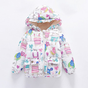 Dječja jakna likovi iz crtića s krznenom ispunom