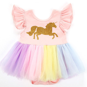 Dječja tutu jednorog haljina u duginim bojama