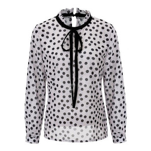 Točkasta košulja s mašnom