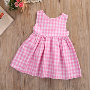 Mini haljina za djevojčice s kockicama