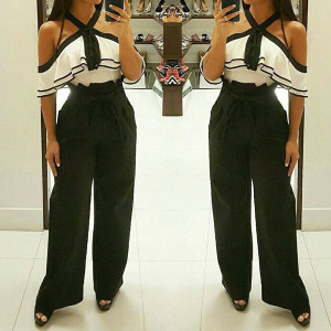 Trapez hlače visokog struka