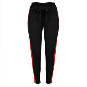 Hlače povišenog struka s bočnom trakom