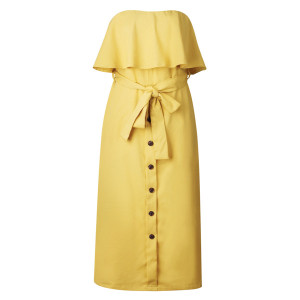 Mini haljina otvorenih ramena s volanom standardni S