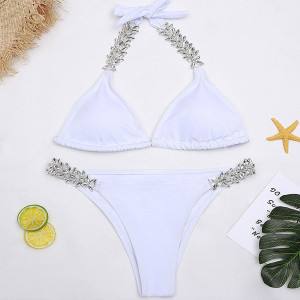 Dvodijelni push up kupaći kostim s cirkonima