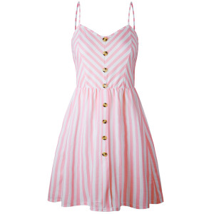 Mini haljina zvono kroja s dugmadi