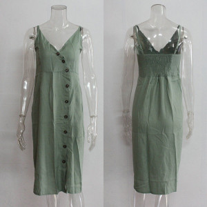 Casual haljina olovka kroja s gumbima