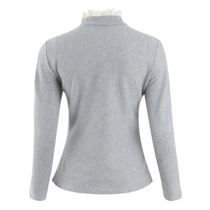 Rebrasta majica dugih rukava s ovratnikom VELIČINA XL