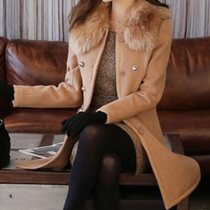 Elegantni zimski kaput s krznom