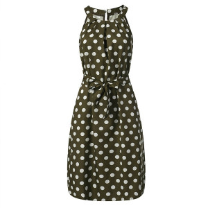 Mini točkasta haljina bez rukava veličina standardni M