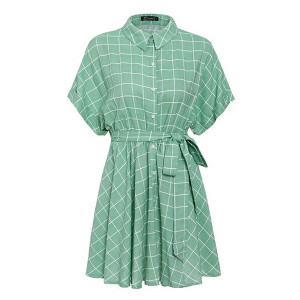 Mini karirana košulja haljina na vezanje *limitirana kolekcija*