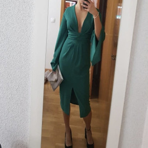 Midi haljina olovka kroja zvono rukava standardni S/M