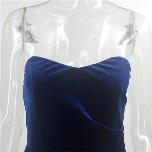 Mini baršun haljina otvorenih ramena