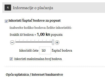 Šaptač bodovi i plaćanje Šaptač bodovi i plaćanje